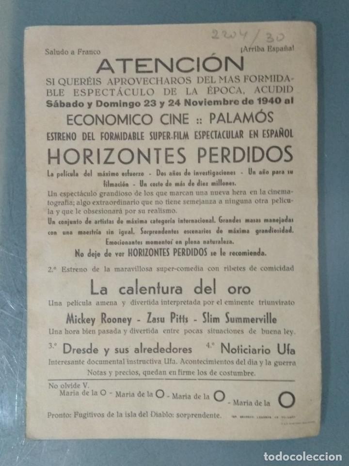Cine: HORIZONTES PERDIDOS - PROGRAMA DOBLE DE MANO. - Foto 3