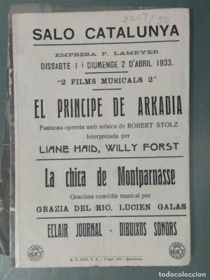 Cine: LA CHICA DE MONTPARNASSE 1933 - PROGRAMA TR&Iacute;PTICO - Foto 6