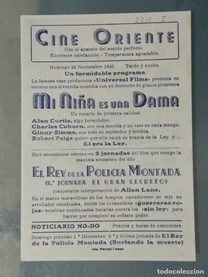 Cine: MI NI&Ntilde;A ES UNA DAMA - PROGRAMA SENCILLO. - Foto 2
