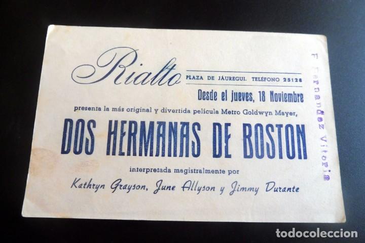 Cine: PROGRAMA DE CINE - DOS HERMANAS DE BOSTON - CINE RIALTO - Foto 2