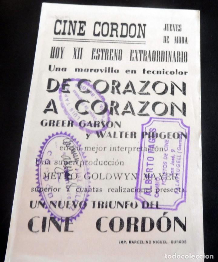Cine: PROGRAMA DE CINE - DE CORAZ&Oacute;N A CORAZ&Oacute;N - CINE CORDON - Foto 2