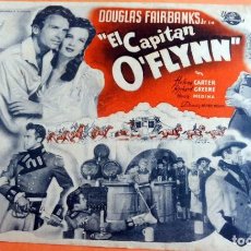 Cine: PROGRAMA DE CINE - DOBLE - EL CAPITAN O'FLYNN - CINE CARMEN Y CINE ECONÓMICO - PALAMÓS (1950). Lote 215048037