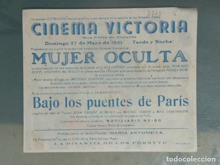 Cine: MUJER OCULTA - PROGRAMA SENCILLO - Foto 2