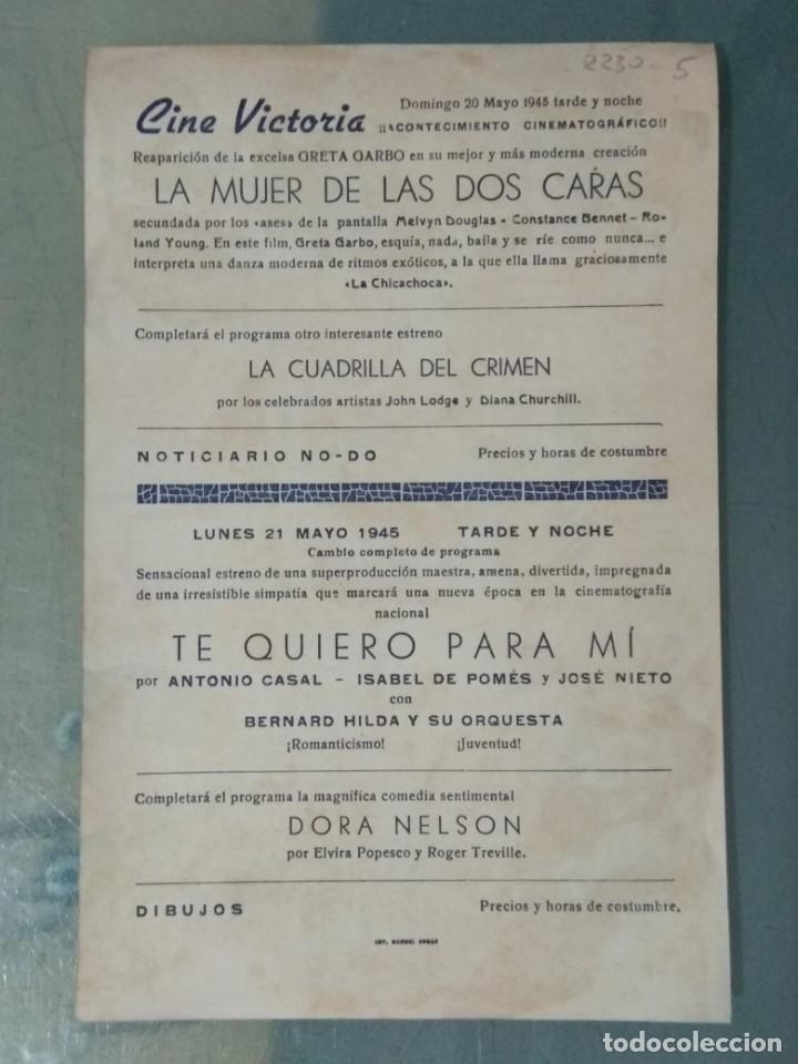 Cine: TE QUIERO PARA MI - PROGRAMA SENCILLO - Foto 2