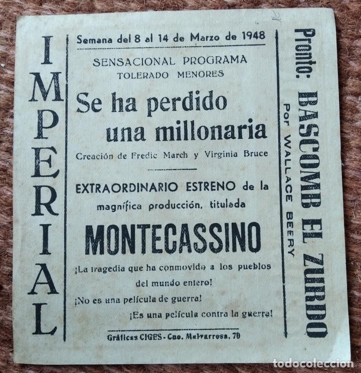 Cine: MONTECASSINO - CINE IMPERIAL - VALENCIA - Foto 2