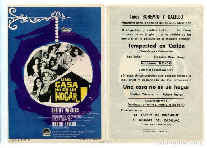 Cine: UNA CASA NO ES UN HOGAR, con Robert Taylor.