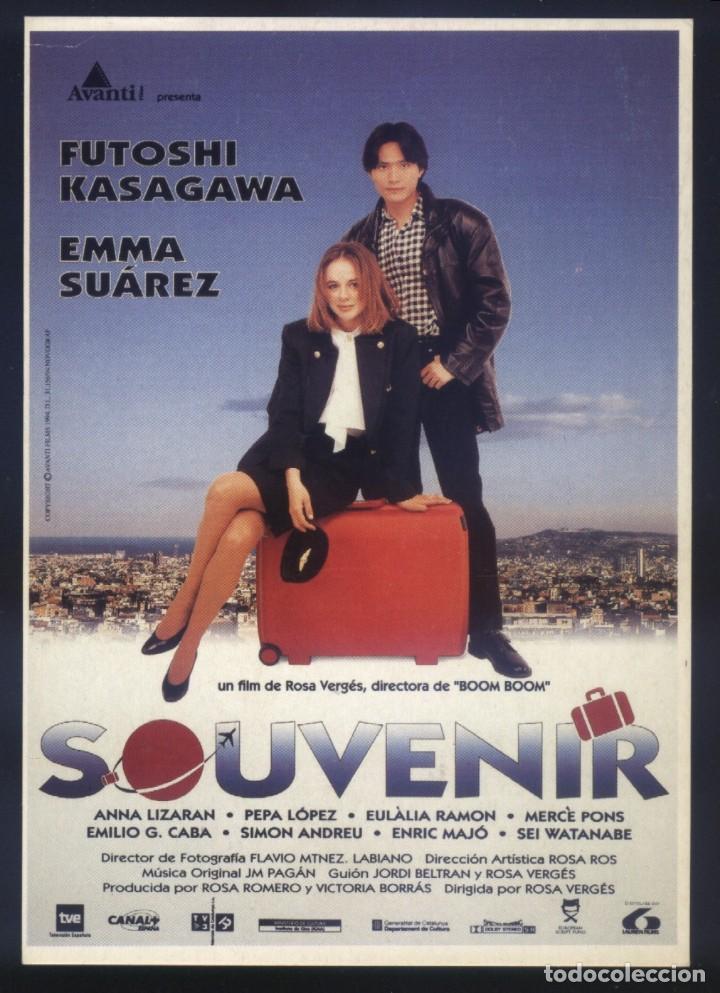 Folhetos de m&atilde;o de filmes antigos de cinema: P-8865- SOUVENIR (Emma Su&aacute;rez - Futoshi Kasagawa - Emilio Guti&eacute;rrez Caba - Pepa L&oacute;pez)
