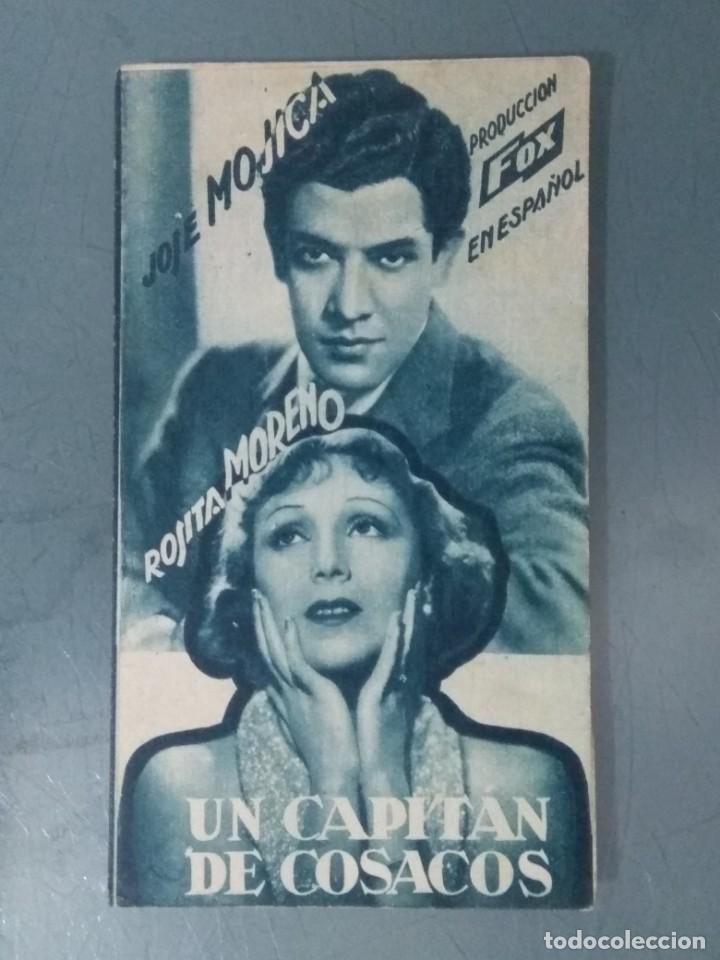 Cine: UN CAPITAN DE COSACOS. PROGRAMA SENCILLO EN FORMA DE TARJETA. - Foto 1