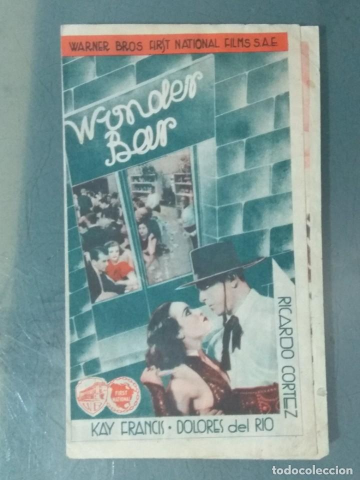 Cine: WONDER BAR - PROGRAMA DOBLE DE CINE. - Foto 1