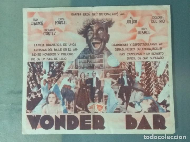 Cine: WONDER BAR - PROGRAMA DOBLE DE CINE. - Foto 2