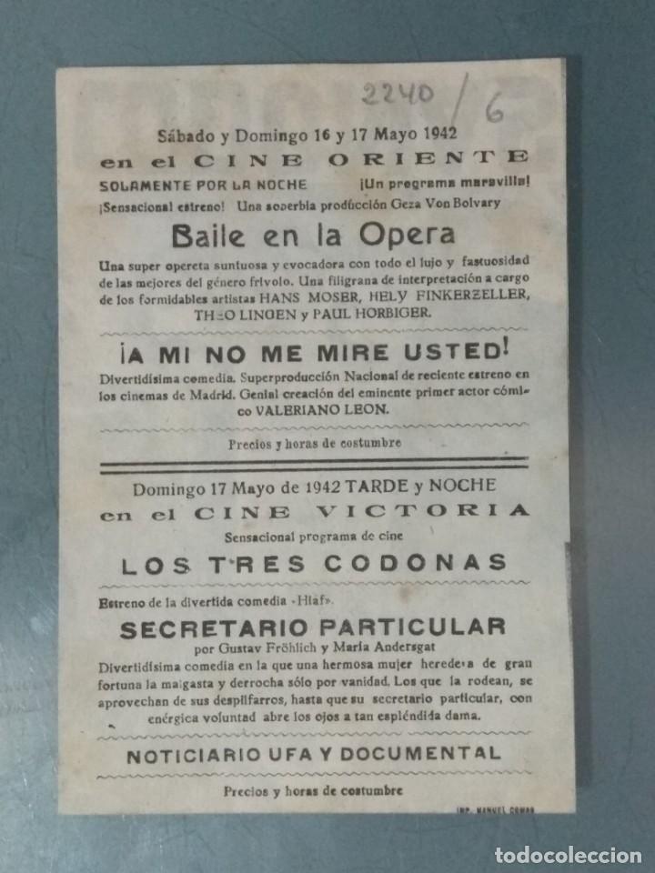 Cine: LOS 3 CODONAS - PROGRAMA DOBLE DE CINE. - Foto 3
