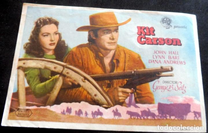 Cine: PROGRAMA DE CINE - KIT CARSON - CINE ECON&Oacute;MICO - PALAM&Oacute;S - 1947 - Foto 1