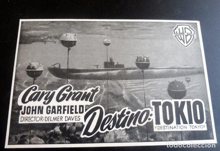 Cine: PROGRAMA DE CINE - DESTINO TOKIO - S/P GARY GRANT - Foto 1