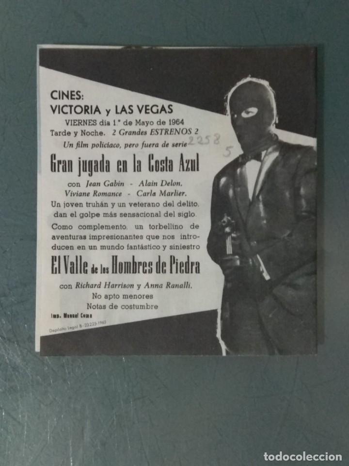 Cine: GRAN JUGADA EN LA COSTA AZUL - PROGRAMA DOBLE MGM . - Foto 4