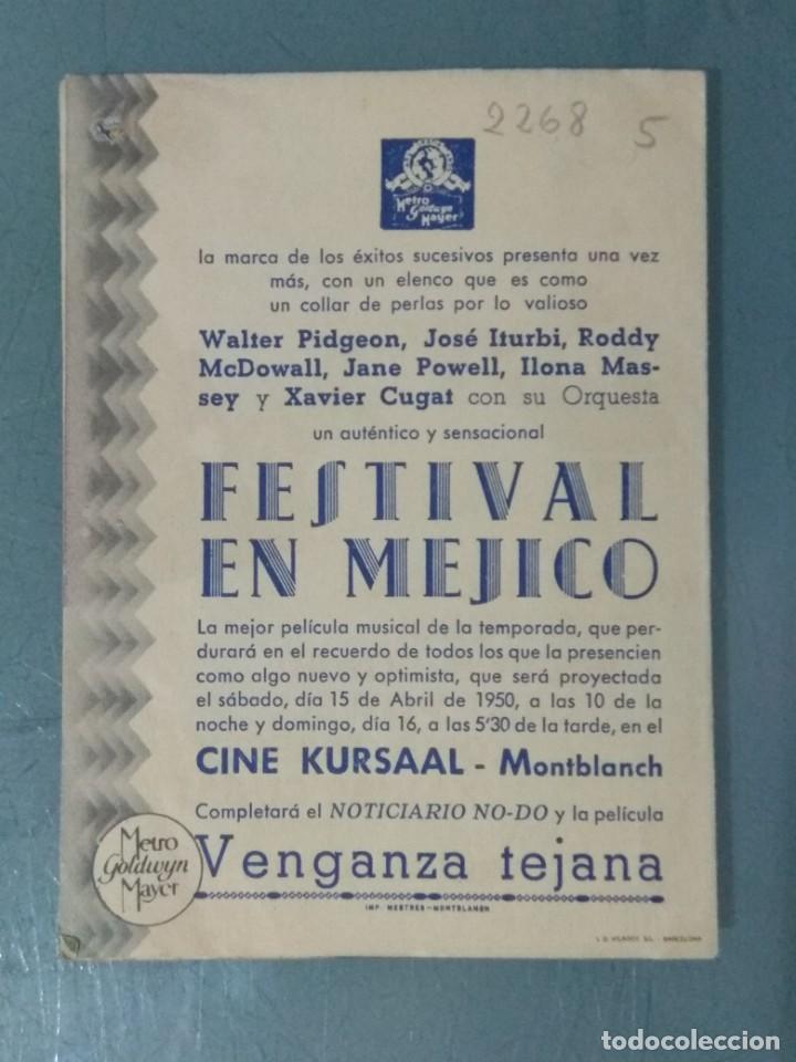 Cine: FESTIVAL EN MEJICO - MGM - PROGRAMA DOBLE. - Foto 3