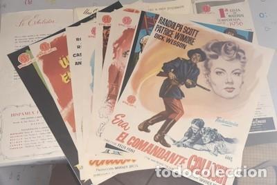 Cine: CARPETA CON 10 PROGRAMAS DE CINE GRANDES SELECCI&Oacute;N DE HISPAMEX - Foto 1