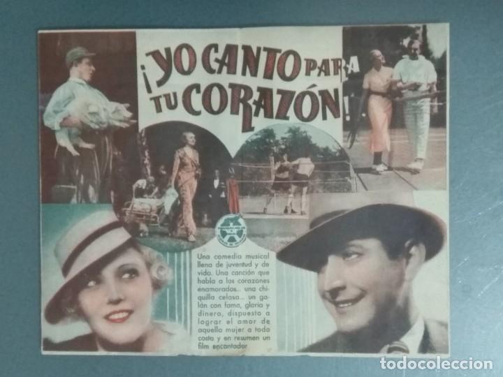 Cine: YO CANTO PARA TU CORAZON - PROGRAMA DOBLE - Foto 2
