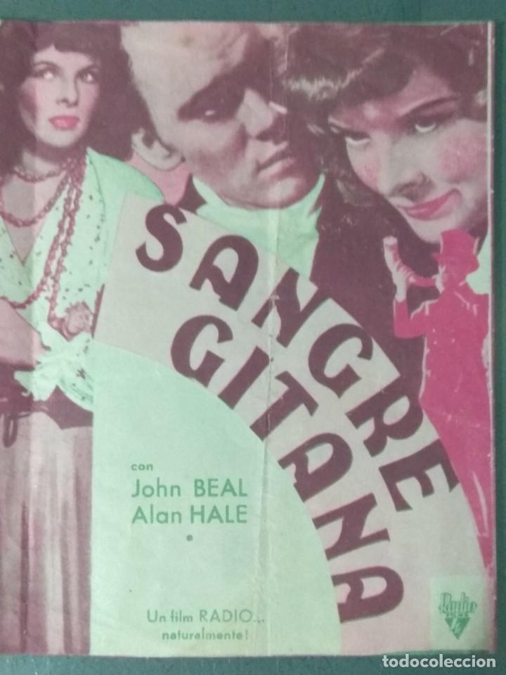 Cine: SANGRE GITANA - PROGRAMA DOBLE. RADIO FILMS. - Foto 1
