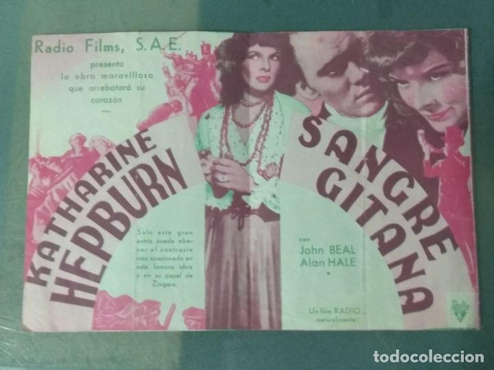 Cine: SANGRE GITANA - PROGRAMA DOBLE. RADIO FILMS. - Foto 3