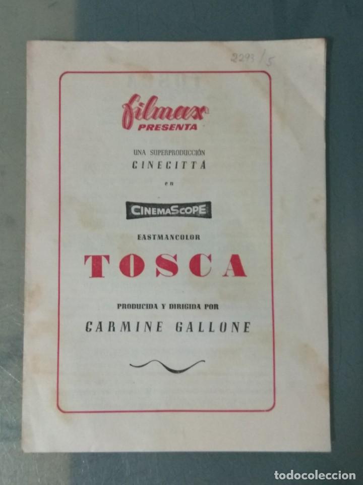  Flyers Publicitaires de films Anciens: TOSCA - 1959 FILMAX - GARMINE GALLONE
