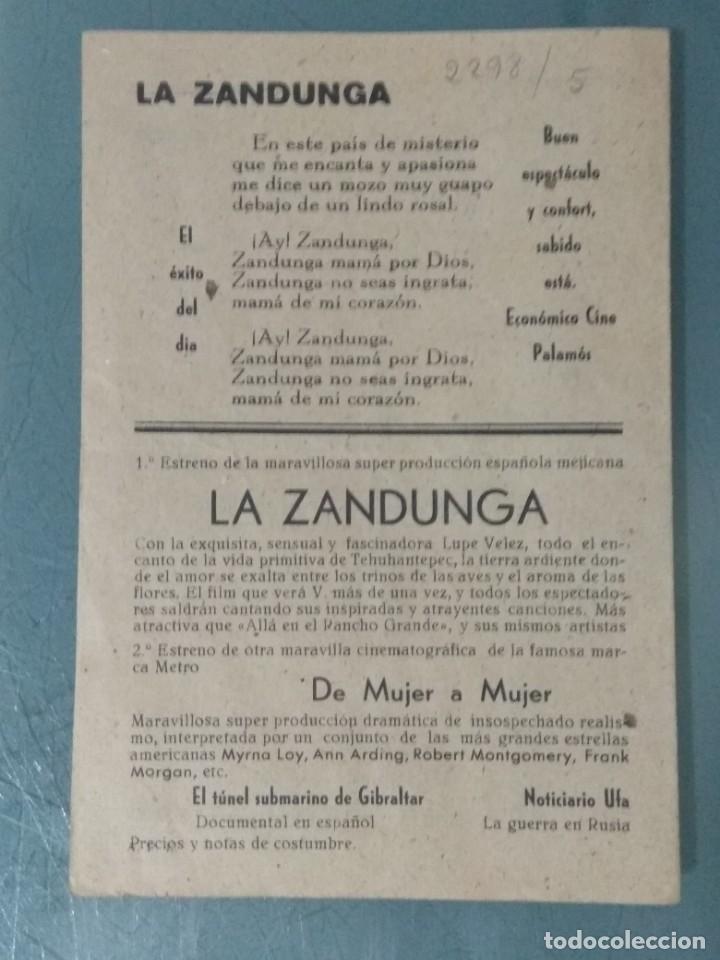Cine: LA ZANDUNGA - PROGRAMA DOBLE CANCIONERO. - Foto 4