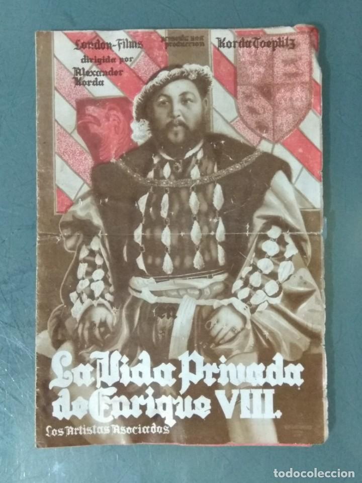 Cine: LA VIDA PRIVADA DE ENRIQUE VIII - PROGRAMA DE MANO DOBLE. - Foto 1