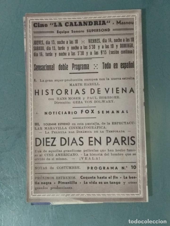 Cine: DIEZ DIAS EN PARIS - PROGRAMA DOBLE. - Foto 3