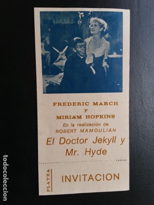 Cine: EL DOCTOR JEKYLL Y MISTER HYDE, PROGRAMA CREADO E IMPRESO EN 1983 - Foto 1