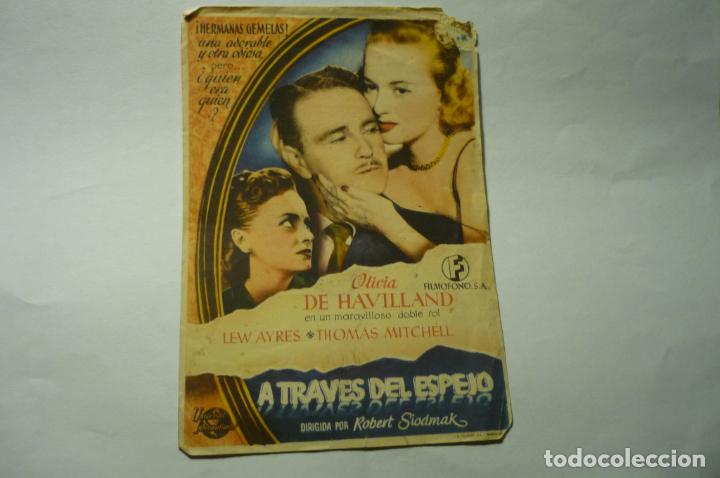 Cine: programa a traves del espejo .-olivia de havilland publicidad - Foto 1