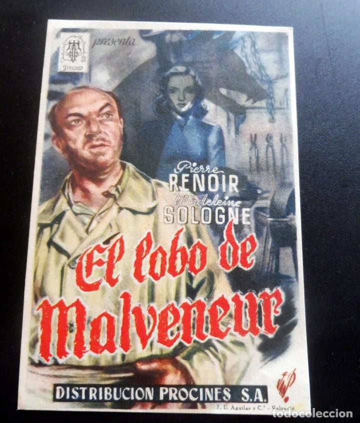 Cine: PROGRAMA DE CINE - EL LOBO DE MALVENEUR - S/P - Foto 1