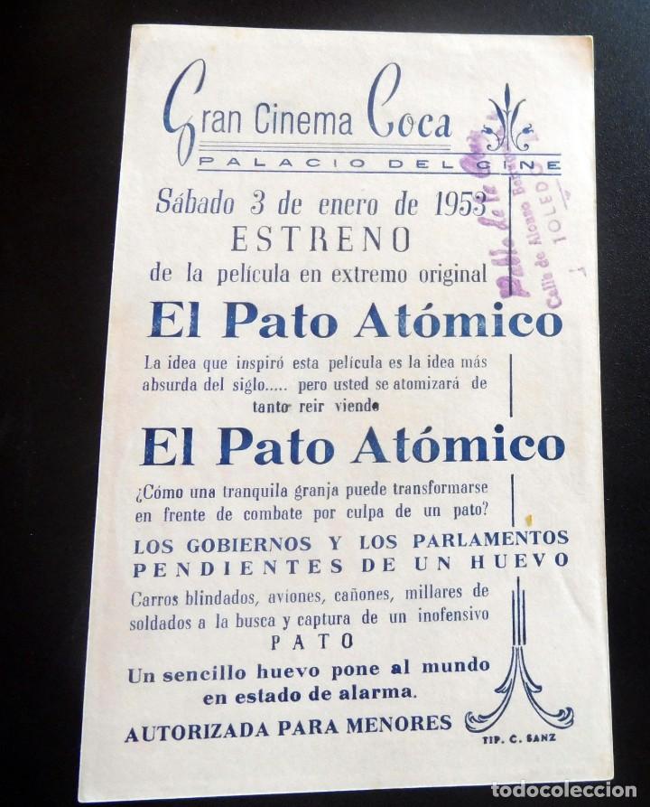 Cine: PROGRAMA DE CINE - EL PATO AT&Oacute;MICO - GRAN CINEMA COCA - Foto 2