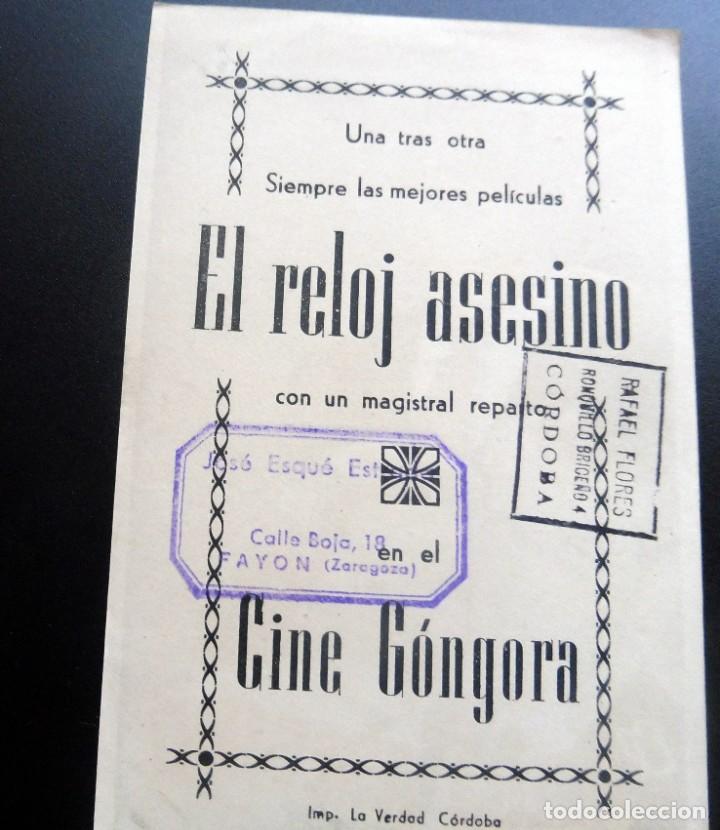 Cine: PROGRAMA DE CINE - EL RELOJ ASESINO - CINE G&Oacute;NGORA - Foto 2