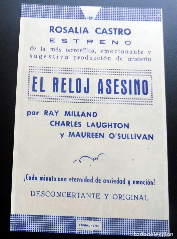 Cine: PROGRAMA DE CINE - EL RELOJ ASESINO - CINE ROSALIA CASTRO - Foto 2