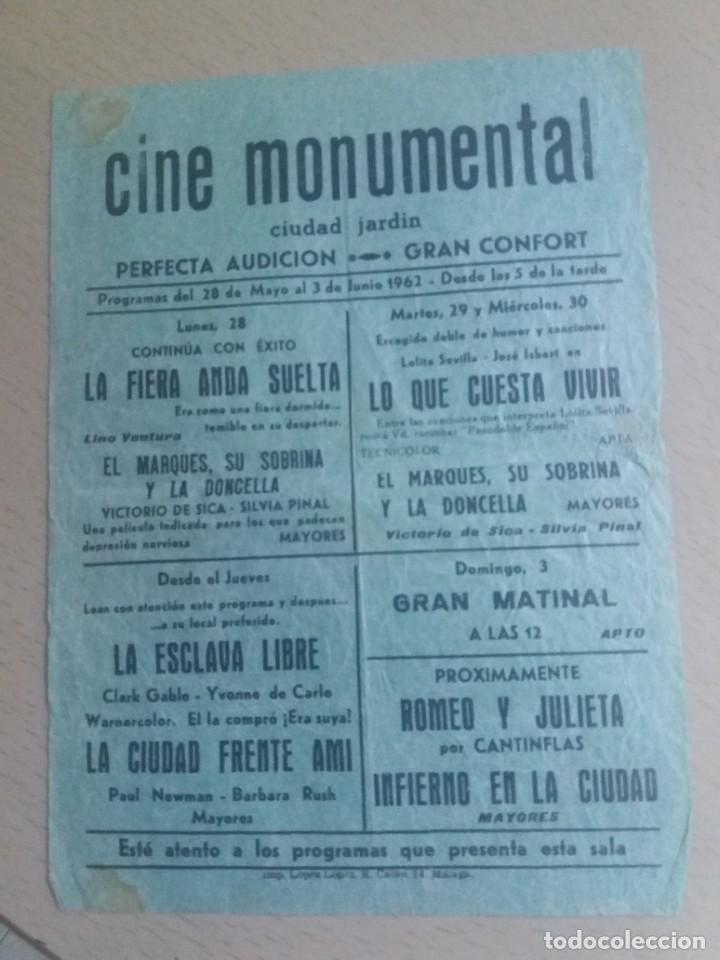 Kino: Folleto de mano Local Cine Monumental