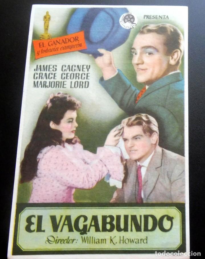 Folhetos de m&atilde;o de filmes antigos de cinema: PROGRAMA DE CINE - EL VAGABUNDO - CINE CARMEN DE PALAM&Oacute;S -