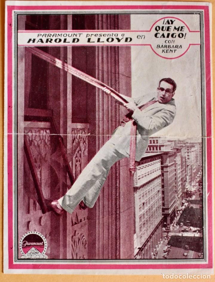 Cine: AY QUE ME CAIGO PROGRAMA DOBLE PARAMOUNT HAROLD LLOYD BARBARA KENT - Foto 1