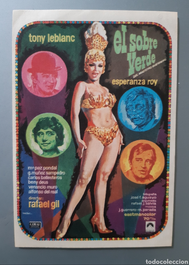 Cine: Programa de mano de la pel&iacute;cula &rdquo; El sobre verde &rdquo; . - Foto 1