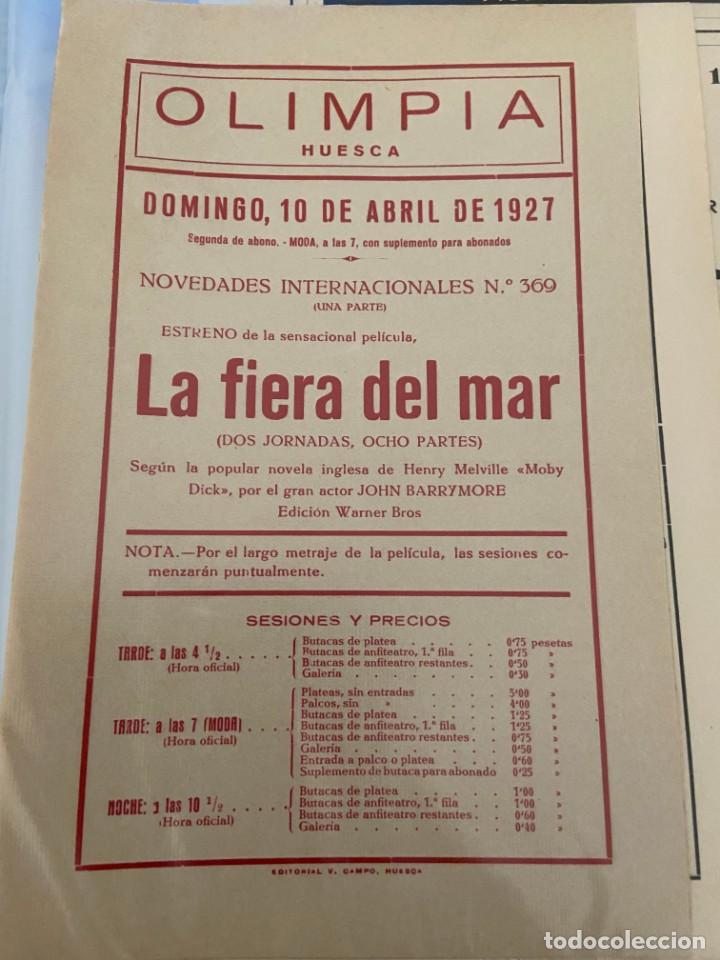  Flyers Publicitaires de films Anciens: LA FIERA DEL MAR POR JOHN BARRYMORE 1927