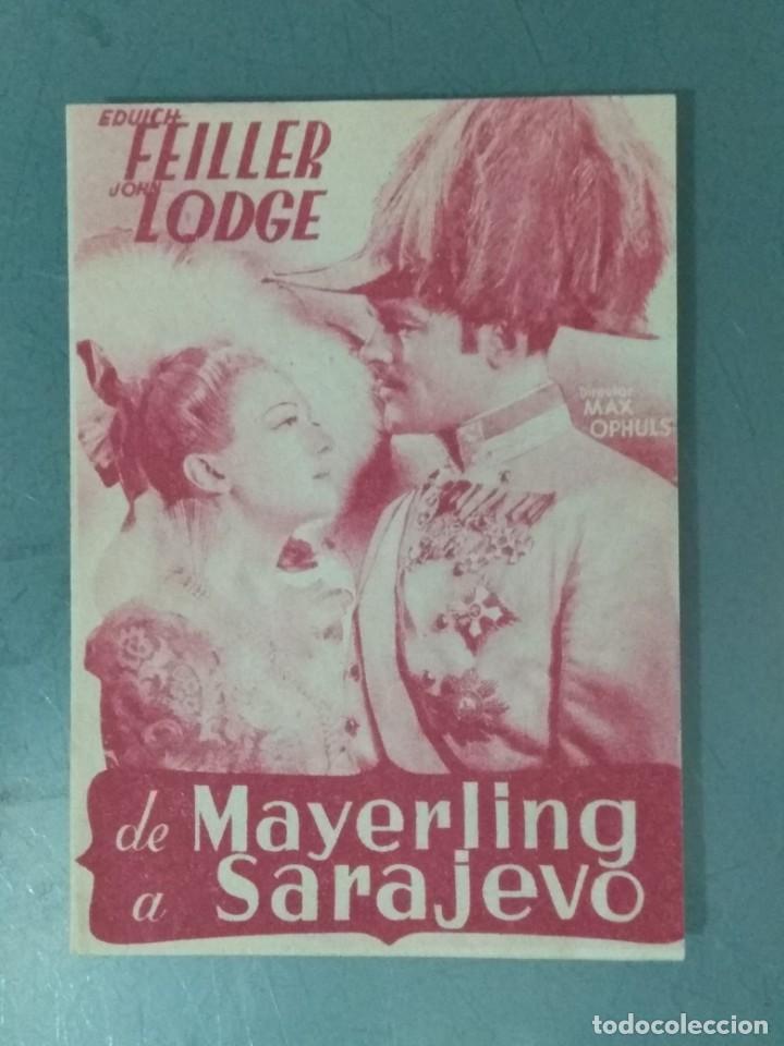 Cine: DE MAYERLING A SARAJEVO. PROGRAMA DOBLE DE CINE. COLOR ROJO. - Foto 1