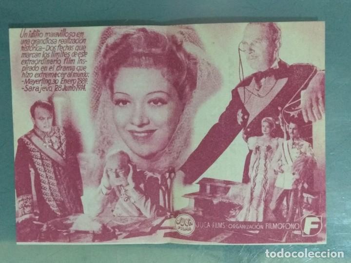 Cine: DE MAYERLING A SARAJEVO. PROGRAMA DOBLE DE CINE. COLOR ROJO. - Foto 2