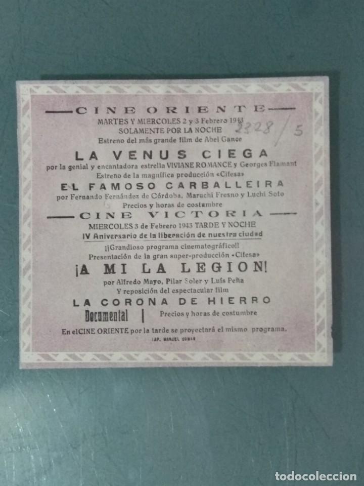 Cine: LA VENUS CIEGA - PROGRAMA DOBLE - Foto 3