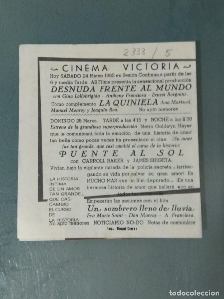 Cine: PUENTE AL SOL - PROGRAMA DOBLE. - Foto 3