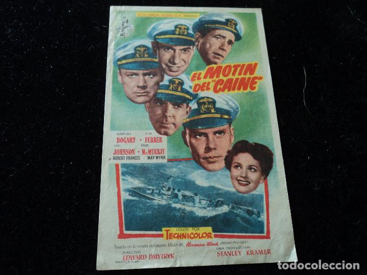 Cine: el motin del caine - folleto mano original - humphrey bogart jose ferrer