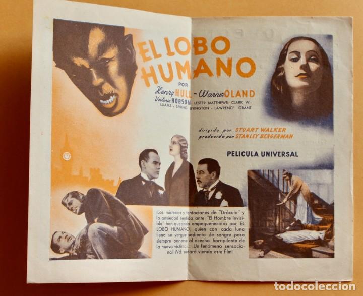 Cine: EL LOBO HUMANO PROGRAMA DOBLE UNIVERSAL HENRY HULL WARNER OLAND UNIVERSAL TERROR - Foto 1