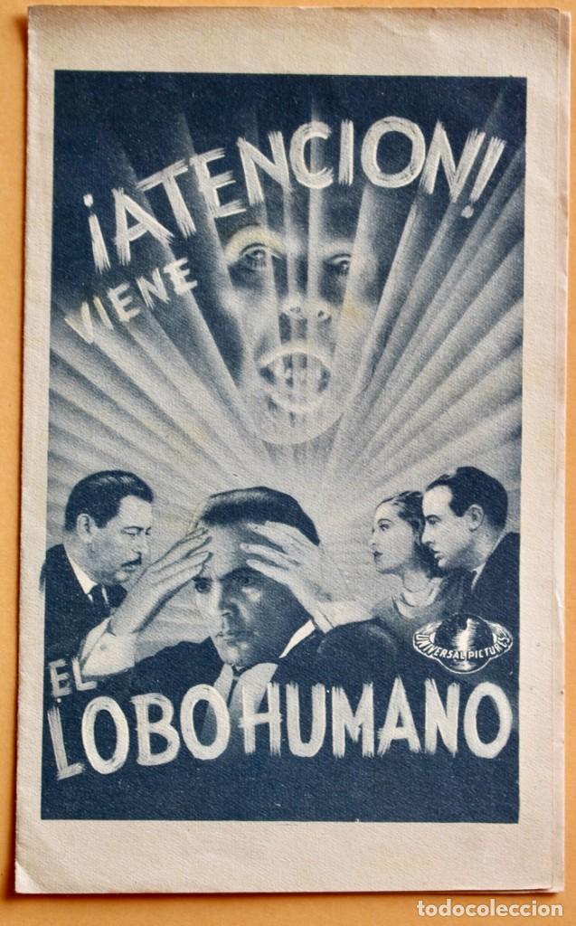 Cine: EL LOBO HUMANO PROGRAMA DOBLE UNIVERSAL HENRY HULL WARNER OLAND UNIVERSAL TERROR - Foto 2