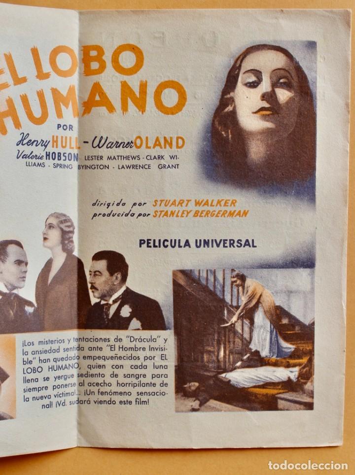 Cine: EL LOBO HUMANO PROGRAMA DOBLE UNIVERSAL HENRY HULL WARNER OLAND UNIVERSAL TERROR - Foto 4