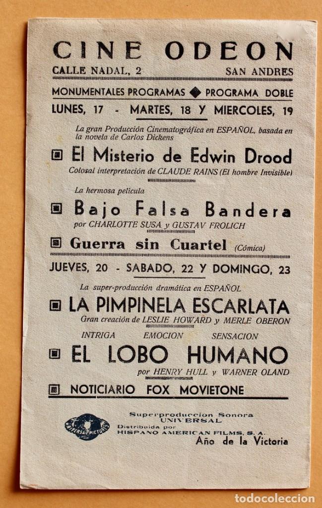 Cine: EL LOBO HUMANO PROGRAMA DOBLE UNIVERSAL HENRY HULL WARNER OLAND UNIVERSAL TERROR - Foto 5