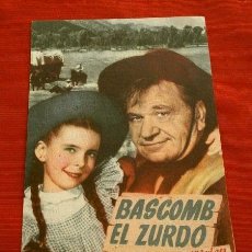 Cine: BASCOMB EL ZURDO (FILM USA 1946) FOLLETO DE MANO - CINEMA CAPITOLIO METROPOLI - WALLACE BEERY BASCOM. Lote 218400223