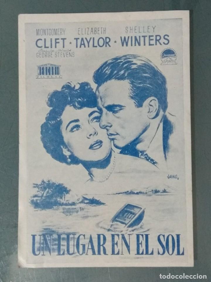 Cine: UN LUGAR EN EL SOL - PROGRAMA SENCILLO. - Foto 1