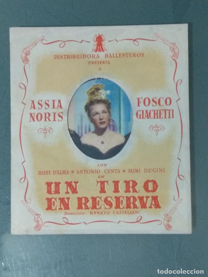 Cine: UN TIRO EN RESERVA - PROGRAMA DOBLE TROQUELADO. - Foto 1